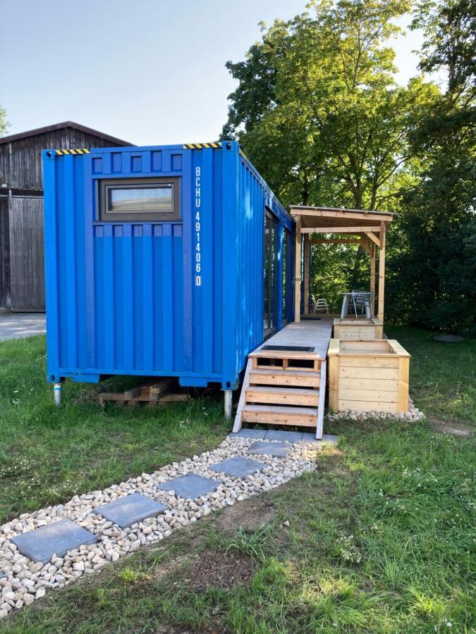 Tiny House Im Seecontainer Mit Parkplatz, Glasfaser, Netflix, Veranda Und Gehobener Ausstattung Coburg Bagian luar foto